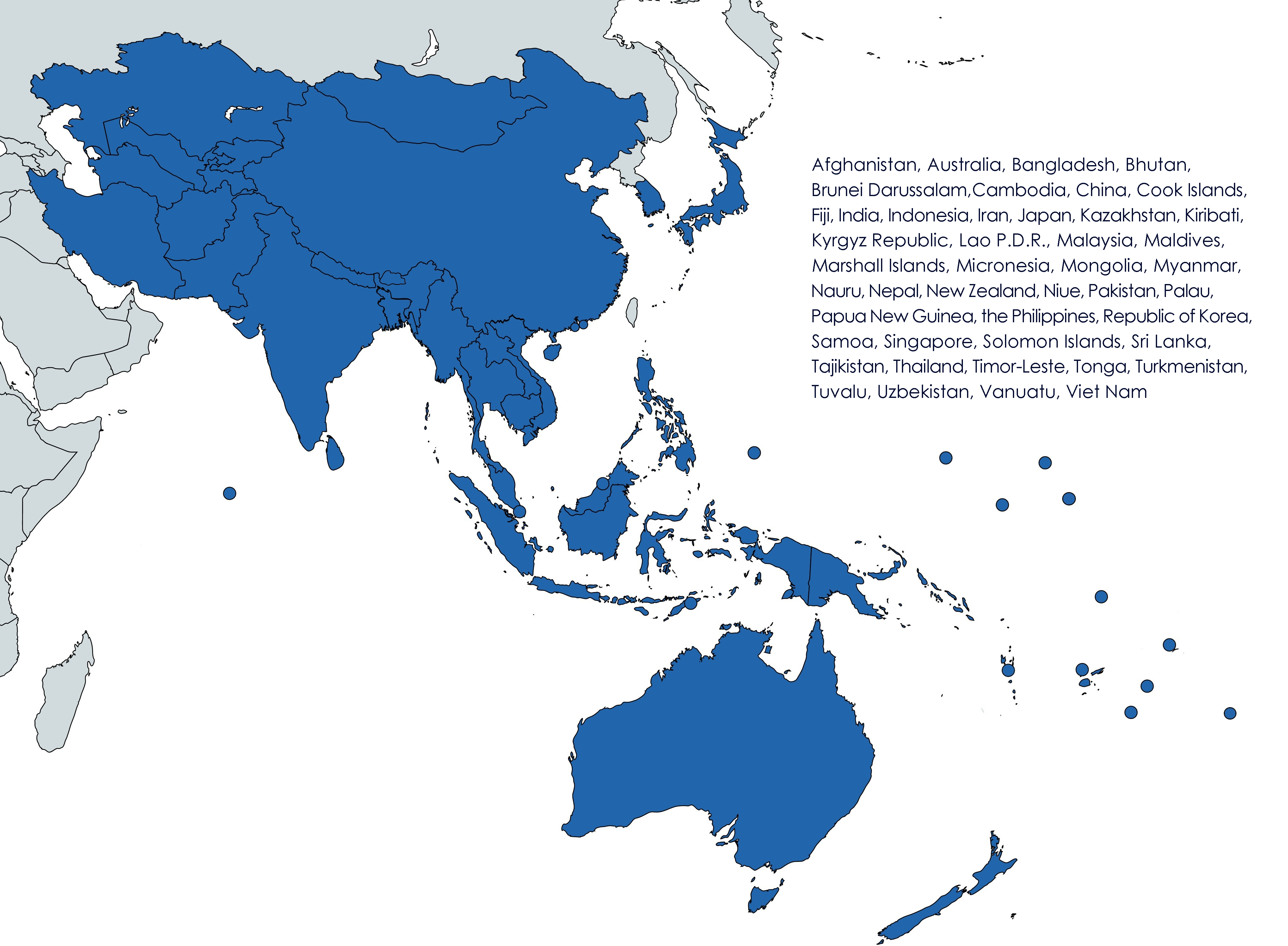 Countries Participating in ACCU Programme Activities